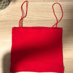 !NWOT! Red Ribbed Zara Tank-top/Camisole